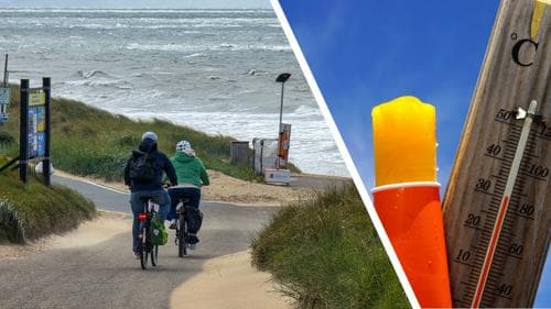 Weersomslag: jas in de kast, korte broek aan! 