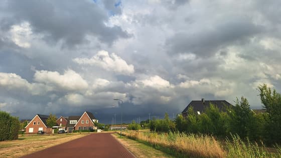 prachtige, dreigende lucht tegen 20.u