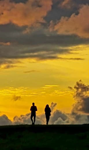 Zonsondergang zwarte haan