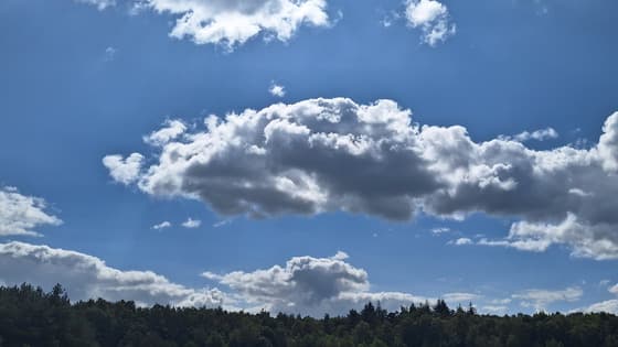wolken afgewisseld door de zon