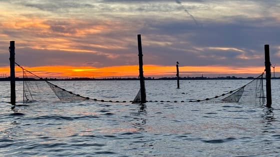 Zonsondergang IJsselmeer 