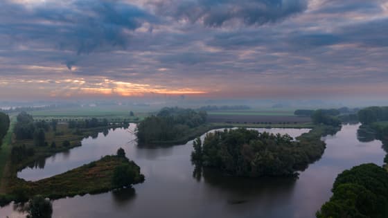Veel bewolking en nevel in Brabant vanochtend.
