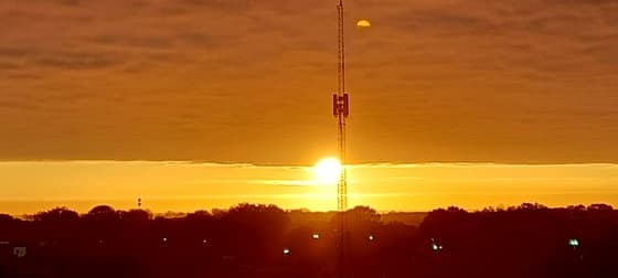Zonsondergang vanavond 