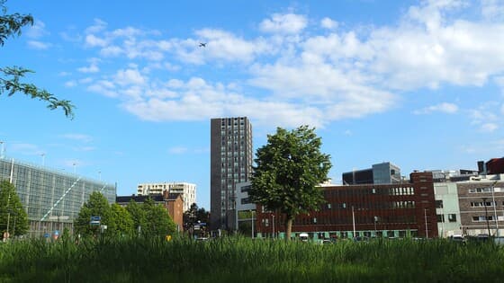 Leiden - vanmorgen , wat bewolking ,Zon, briesje , heerlijk weer . Nellie Bartels