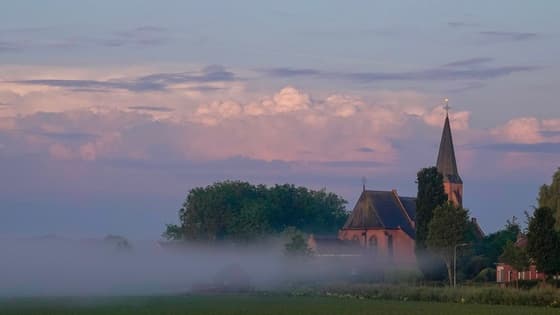 Mistige start van de dag 
