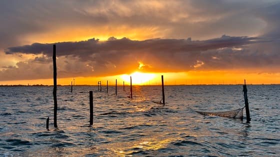 Zonsondergang IJsselmeer 