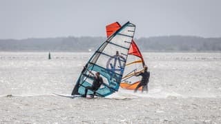Windsurfen op het Lauwersmeer 