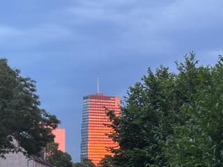 Ondergaande zon in Almere