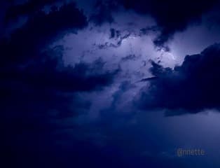 Onweer gisteravond 