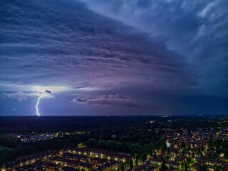 Bliksem vanuit de lucht