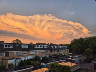 Inkomend front zichtbaar vanuit Heerhugowaard.