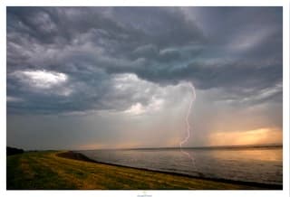 Onweer waddenkust Wierum