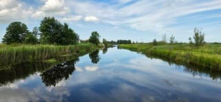 Weerspiegeling in het water bij Lettelbert vanmiddag 