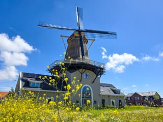 Daar bij die molen is het prachtig hollands weer...