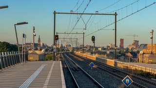 Wachtend op de trein