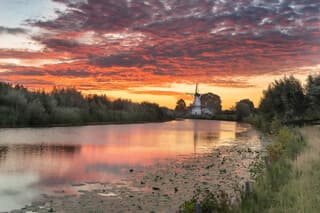 Vurige zonsopkomst