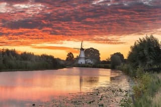 De lucht stond in vuur en vlam