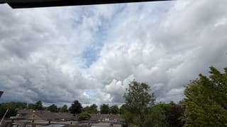 Wolkendreiging maar geen regen.