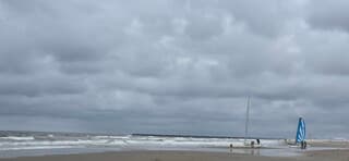 Weersverandering opkomst boven Scheveningen 