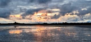 Zonsondergang op het wad