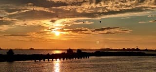 Zonsondergang op het Tjeukemeer 