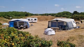 Kurkdroog kampeerweer op Texel 