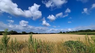 Wolkjes en ee  blauwe lucht 
