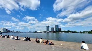 Prachtig weer in Amsterdam vanmiddag