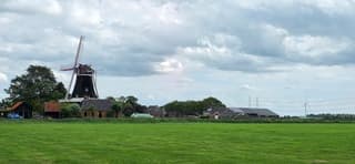 Bewolking en wind boven de provincie Groningen 