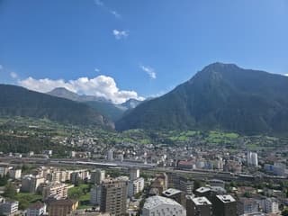 Brig en Glisshorn gezien vanaf bovenaf