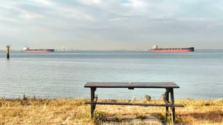 sluier wolken op de Westerschelde 