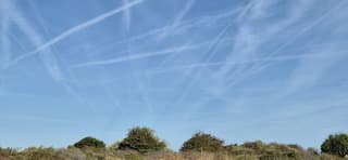 Prachtig weer boven Den Haag kust