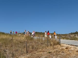 Strakblauw strandopgang