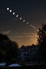 Stacked foto van de eclips