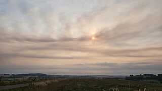 Fraaie lucht door bosbranden Duitsland en België