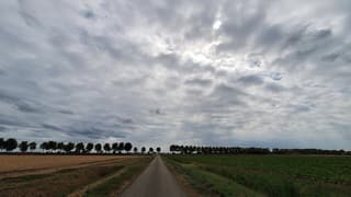 Dikke bewolking; af en toe een glimp van de zon