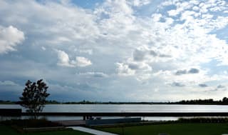 Lucht vanaf Kaag eiland