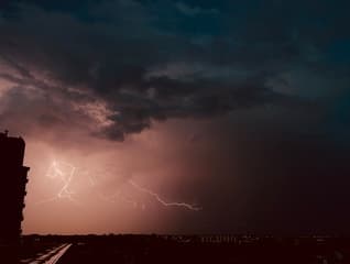 Gisteravond onweer boven Veenendaal 