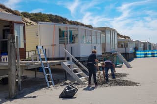afbreken op strand