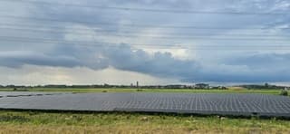 Donkere wolken boven Leeuwarden 