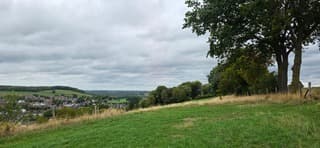 Bewolking boven de Zuid Limburgse heuvels vanmiddag 