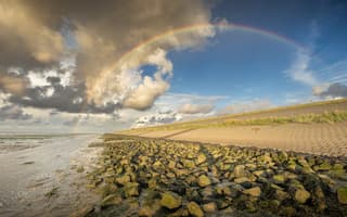 Prachtige luchten aan het Wad 