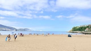 Rustig strand Bilbao