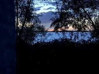 Zonsondergang tussen de bomen door 20.30