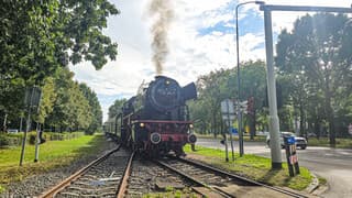 Stoomtrein met wolkjes