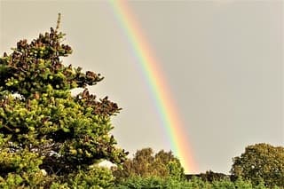 Felle regenboog