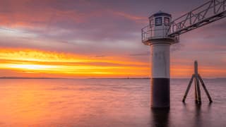 Schitterende zonsopkomst aan het Lauwersmeer vanochtend 