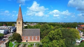 De kerk van Heemskerk vandaag in de zon 