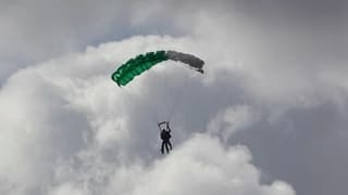 Bewolkt tijdens parachutespringen