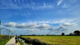 Sluierbewolking verenwolken en stapelwolken 